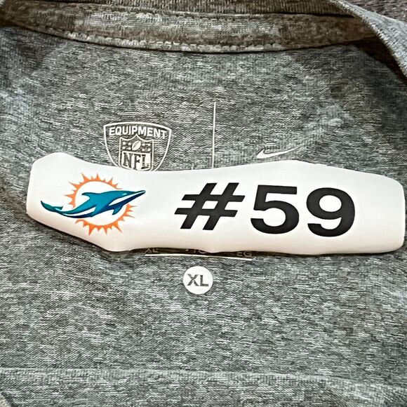 Player Worn Nike On Field Dri-Fit Long Sleeve Shirt Miami Dolphins #59 Shirt XL - Picture 5 of 8